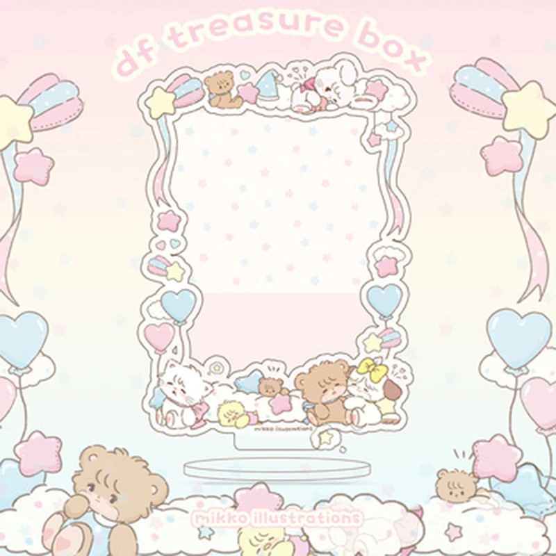 Cartoon Acryl Fotokarte Rahmen Display Halter Nette Foto Rahmen Poster Display-ständer Ins Süße Foto Halter Desktop Dekoration