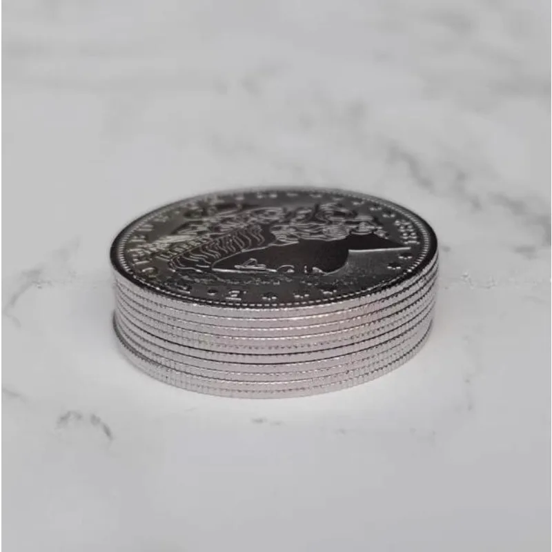 10 個超薄型パルミングコイン (ハーフダラーバージョン) 手品出現/消失コインマギアアクセサリーギミック小道具マジシャン