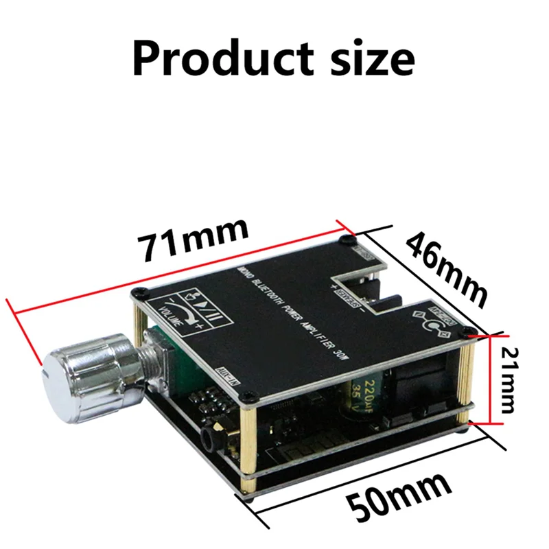 M16K-2X ZK301B Mono 30W BT5.3 Digitale Audio Versterker Module Ondersteunt Echte Draadloze TWS Met APP Eenvoudige Mono Versterker Board