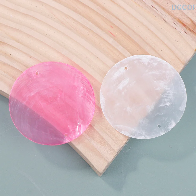 NEW 20PCS Natural Shell Round Slices Ornaments DIY Mirror Shells Material For Home Lamps Wind Chime Pendant Accessories Craft