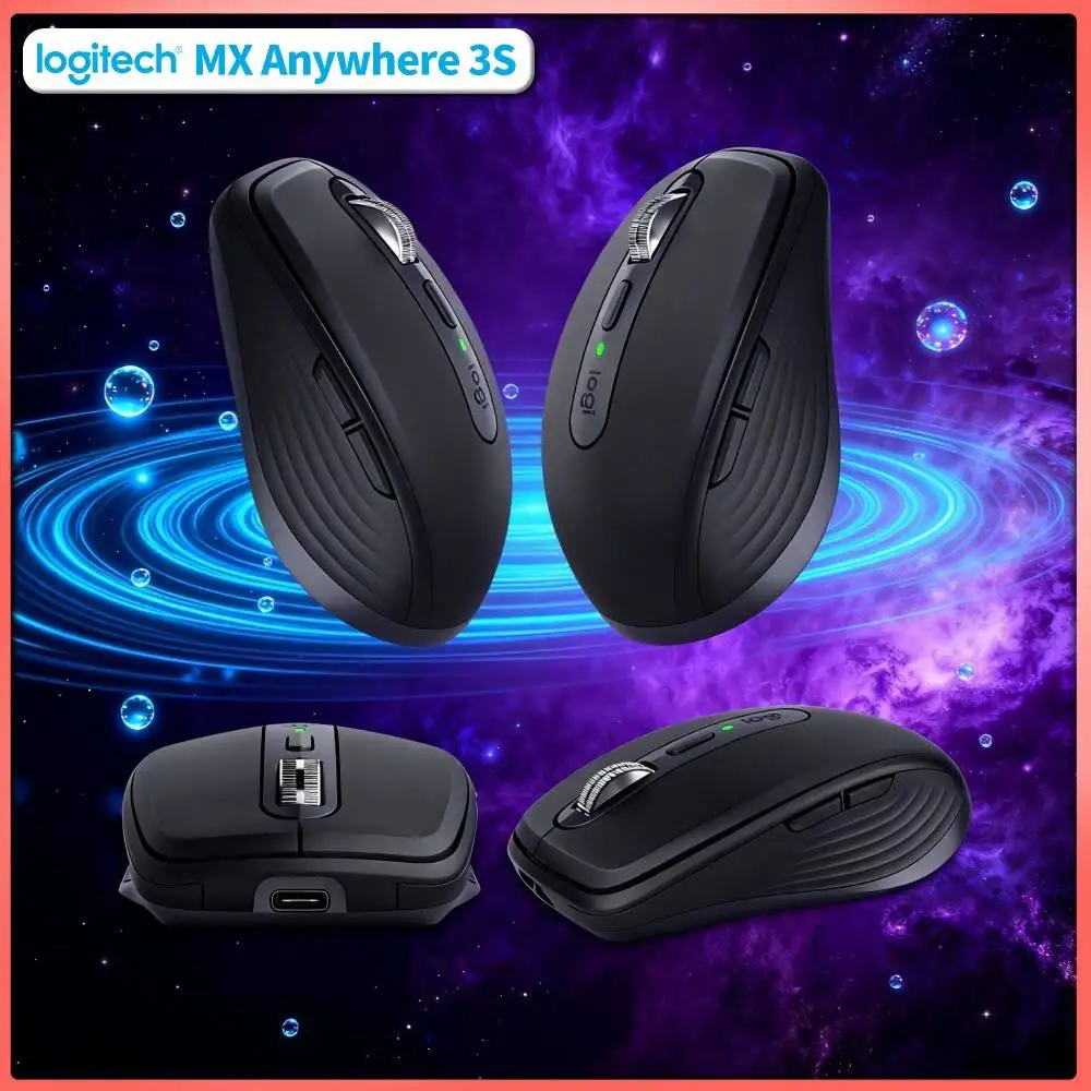 Portable MX Anywhere 3S - 8000 DPI, Silent Click Buttons, Compact Shape, Perfect for Florist Market Weekend Showcase Booth