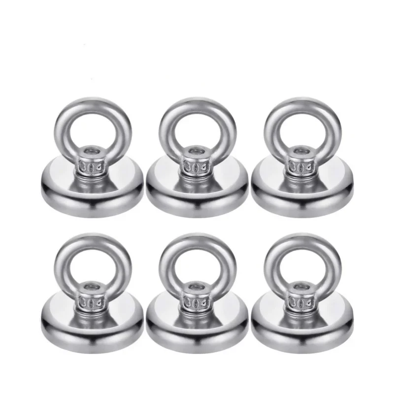 Magnetische Haken, 40 Pfund robuste Seltenerd-Neodym-Magnethaken mit Senkloch-Ringschraube für Küche, Arbeitsplatz, Büro