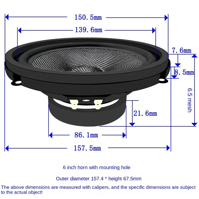 6 Inch 4 Europe 30W School Plant Full Range Medium Low High Car Horn