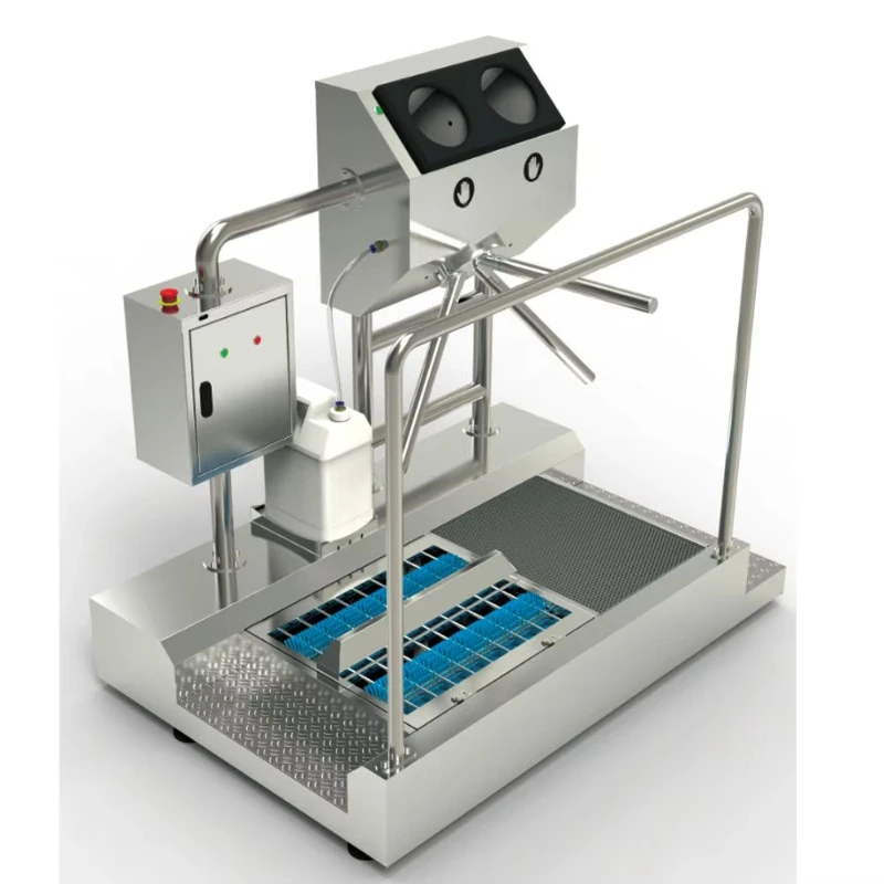 

Automatic sole washer with roller brush to keep floors cleaner