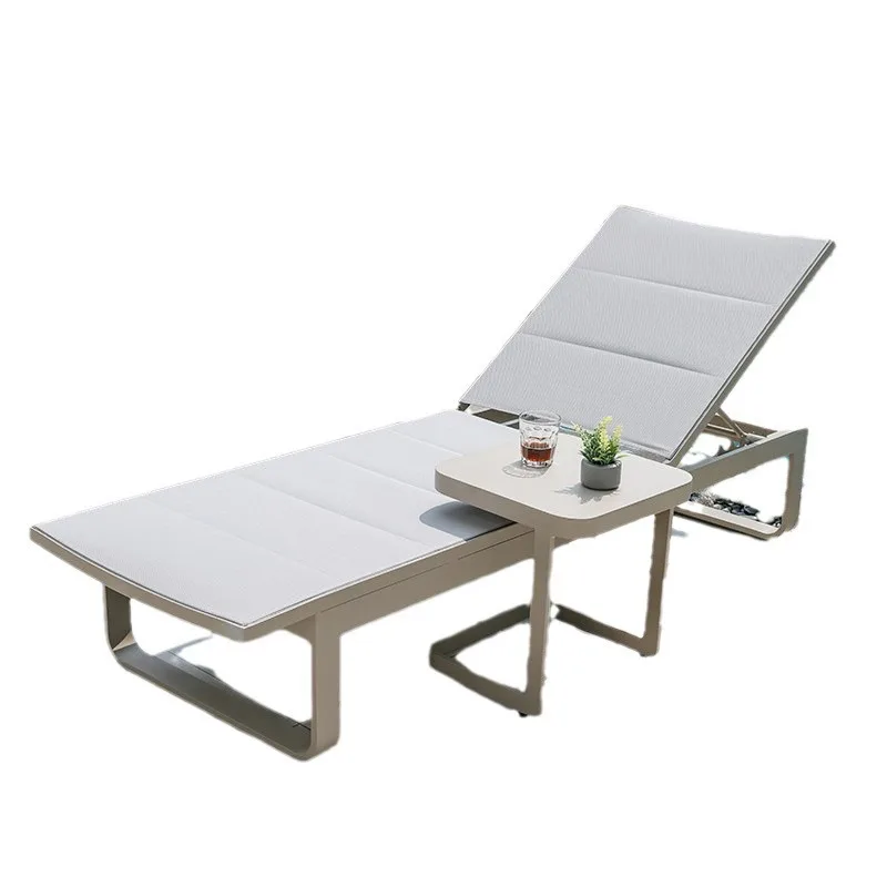 

Beach chairs loungers villa courtyard outdoor swimming pool