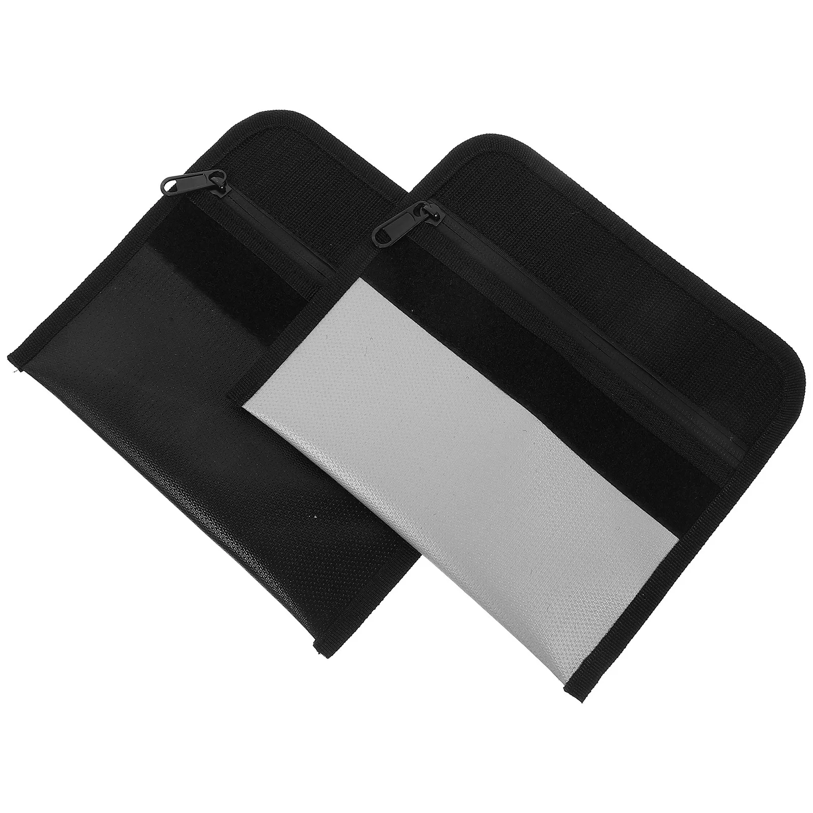 

2Pcs Fireproof Document Bag Portable File Holder Fire-Resistant Money Pouch for Important Document Storage Cash Organizer Travel