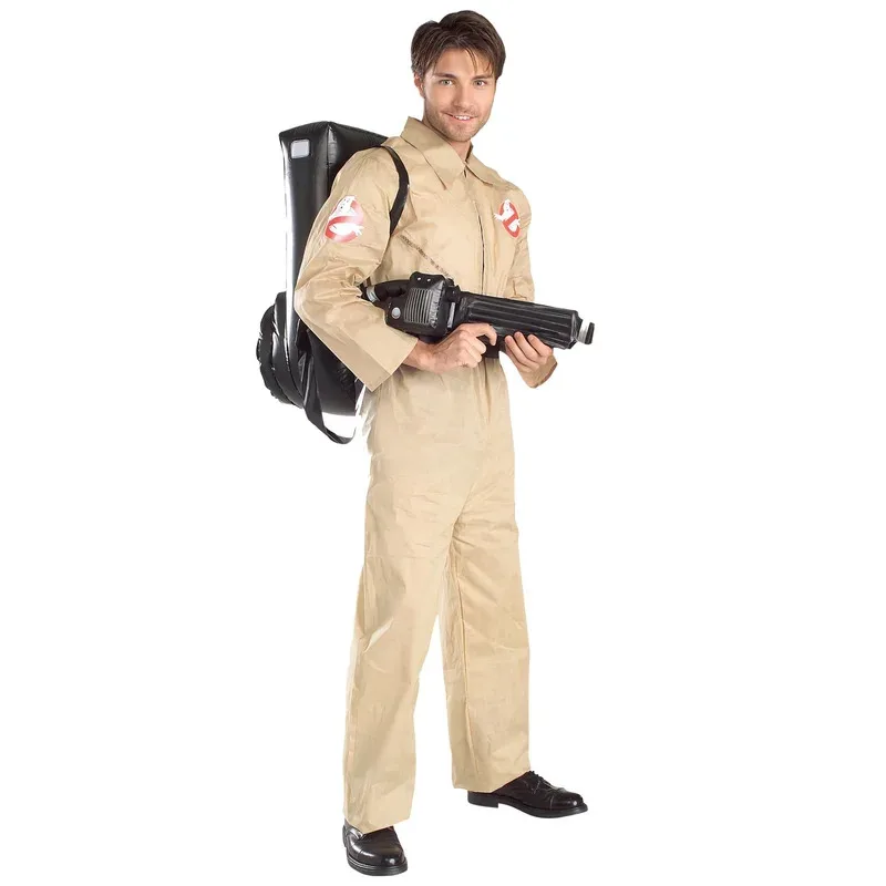 

Deluxe Adult Ghostbusters Costume with Blow Up Proton Pack for Child's Dress Up Set for Halloween Carnival Party Outfits