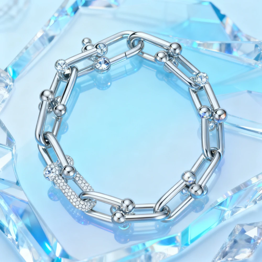 

2025 trendy accessories Popular Light - luxury Simple & Gorgeous Diamond - set Exquisite Bracelet, Direct from Manufacturer