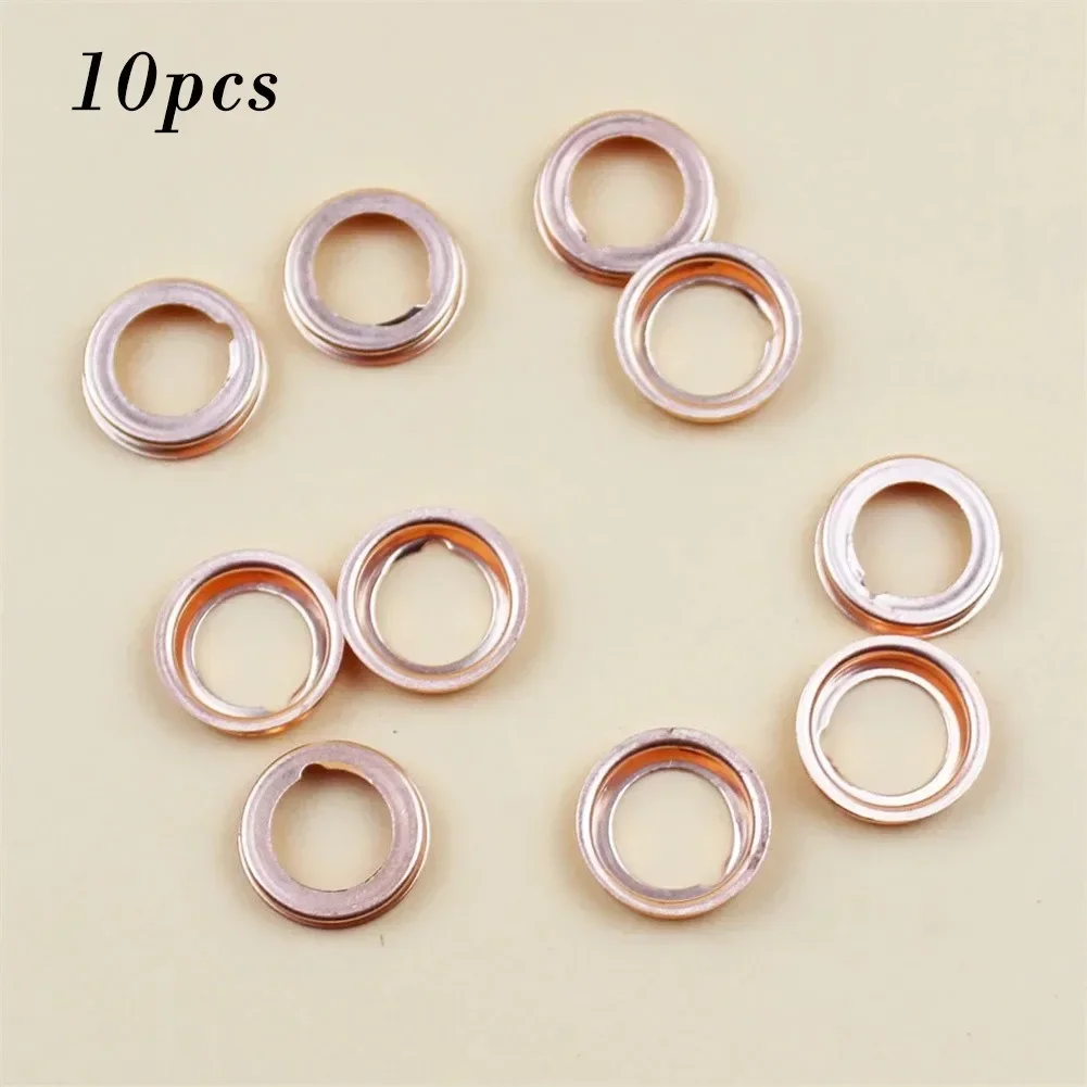 10PCS Metal Oil Drain Plug Crush Washer Gasket 11026-01M02 For Nissan Infiniti Oil Drain Plug Crush Washer