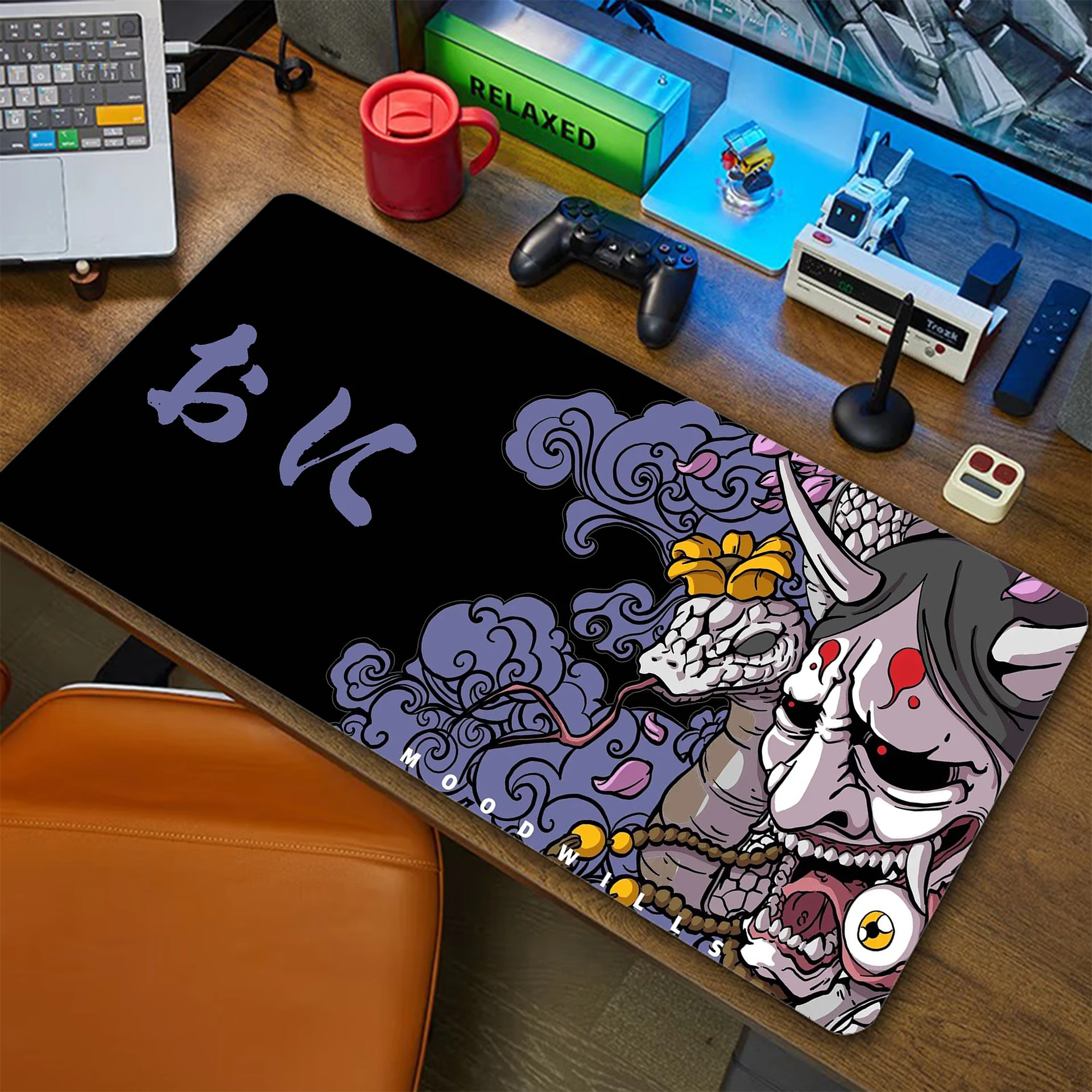 

Oni Large Mouse Pad Soft Gamer Mousepad HD Print Office Accessories for Desk Mat Locking Edge Game Keyboard Pads 900x400mm