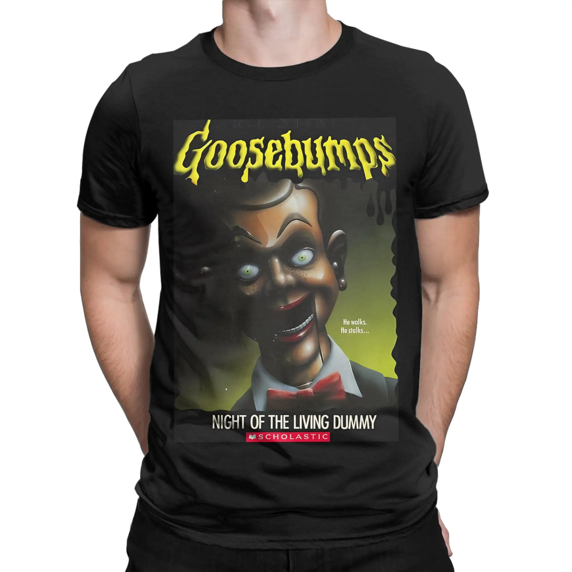 Goosebumps Night Of The Living Dummy Funny 100% Cotton T-Shirt Goosebumps Tees Tops For Men