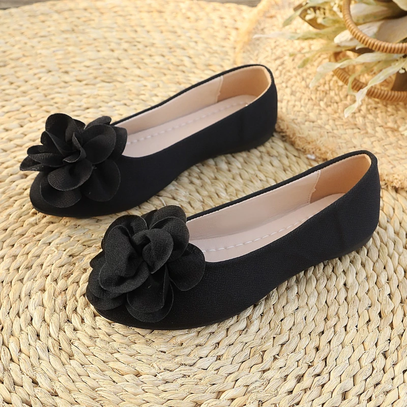 Nuevas Zapatillas Planas de Mujer 2026 con Punta Fina, Estilo Ballet, Versátiles, con Adorno Floral, Mocasines Casuales de Moda para Dama, de Calzado Fácil y Diseño Bajo