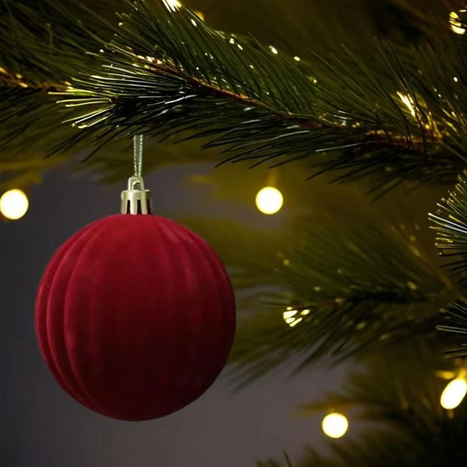 

2025 рождественские флокированные шары 12 шт./компл. небьющиеся подвесные бархатные флокированные украшения шары для праздников