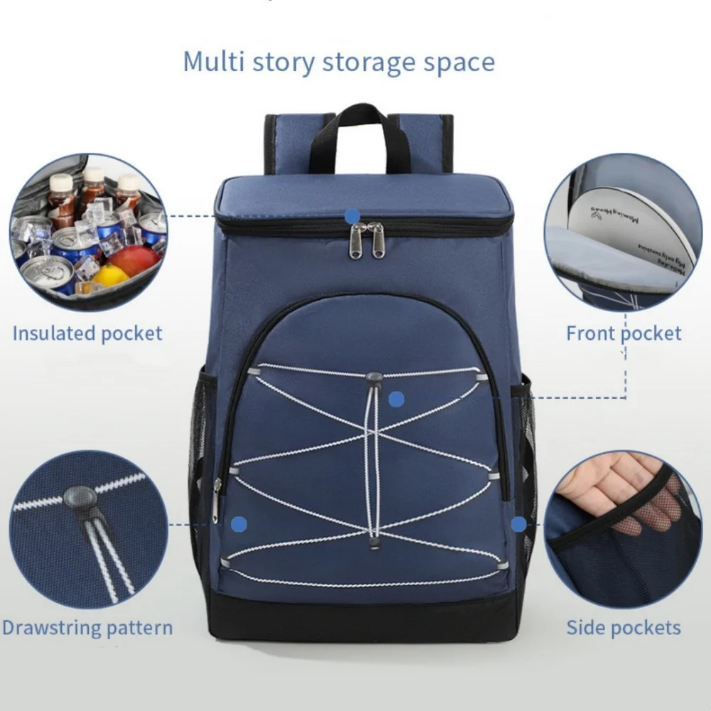 단열 쿨러 백팩 누수 방지 대용량 쿨러 야외 캠핑 가방 편안한 방수 하이킹 백팩 캠핑용