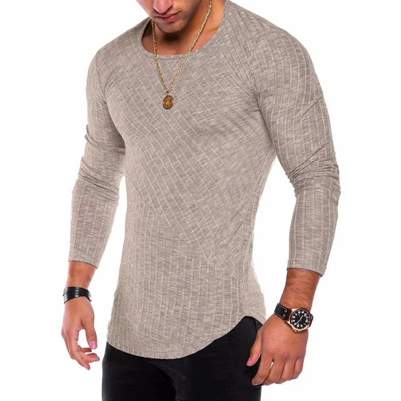 Maglione slim fit da uomo primavera autunno sottile o-collo lavorato a maglia pullover da uomo casual solido maglioni da uomo Pull Homme