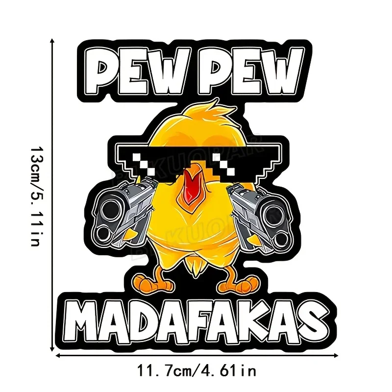 Pew Pew Madafakas Car Decal Cartoon Anime Theme Self-Adhesive Vinyl Sticker PVC Waterproof for Cars Motorcycle Notebook