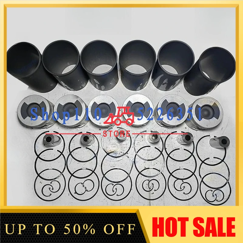 

6M60 Overhaul Rebuild Kit Piston Rings Cylinder Liner Engine Parts