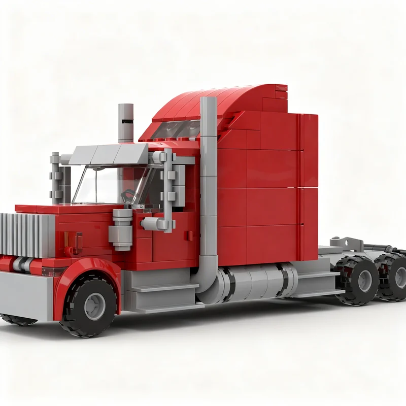 356 Piezas MOC City Champions Super Car Kenworth W900 Modelo Tecnológico DIY Bloques de Construcción para Exhibición Regalo de Cumpleaños