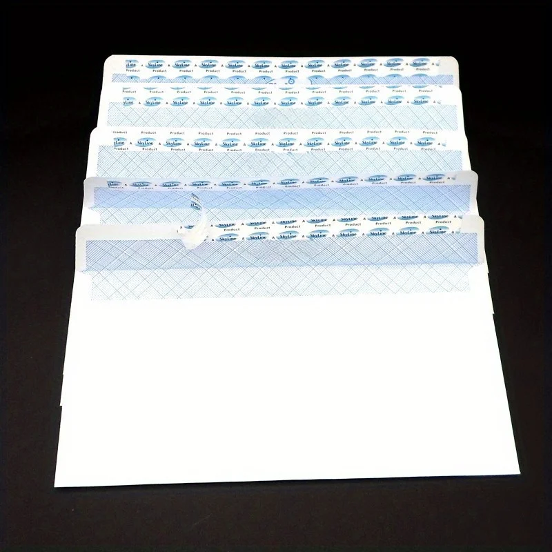 Fotografia 5: 50 Envelopes de Convite 8.86x4.53 Polegadas, Envelopes Brancos Autocolantes com Janela e Estilos Simples para Casamento e Festas