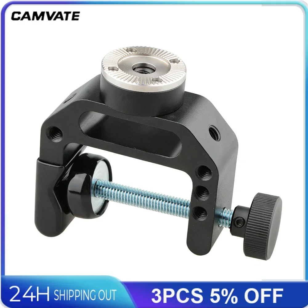 CAMVATE C-المشبك مع معيار M6 الموضوع أري روزيت محول تركيب و 1/4 "-20 ثقوب الموضوع لربط أري روزيت