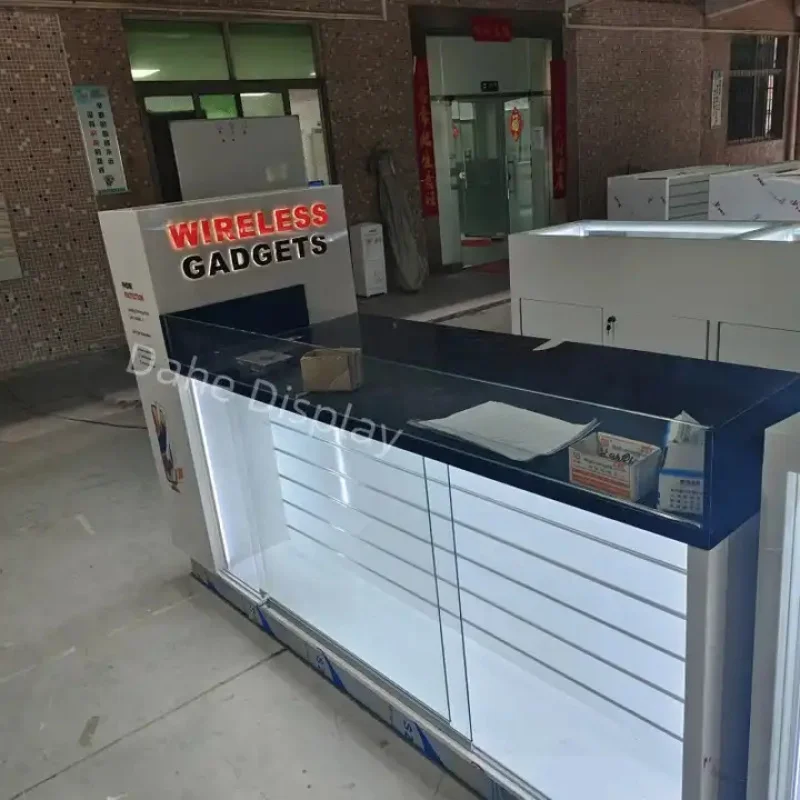 custom.Custom Cell Phone Accessories Display Showcase Mobile Phone Display Cabinet Shopping Mall Phone Cases Kiosk