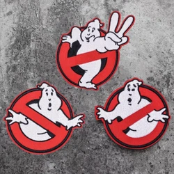 Ghostbuster cartoon clothes patch fashion college style grid Iron on embroidered badge Horror Movie tactical backpack Sticker