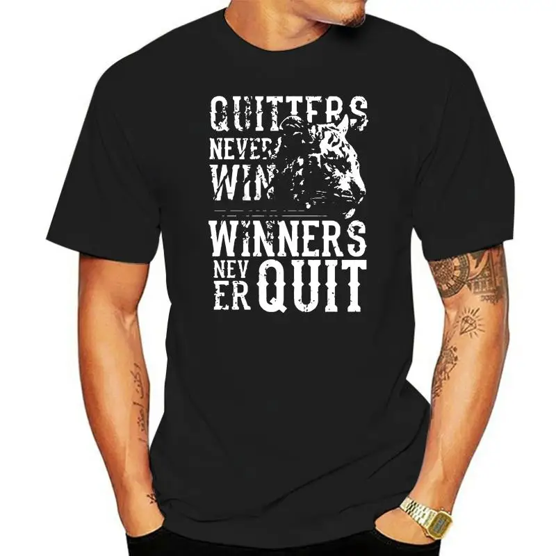 Men Short sleeve tshirt Animal Series Quitters Never Win. Winners Never Quit.   Winning   T Shirt Women t-shirt