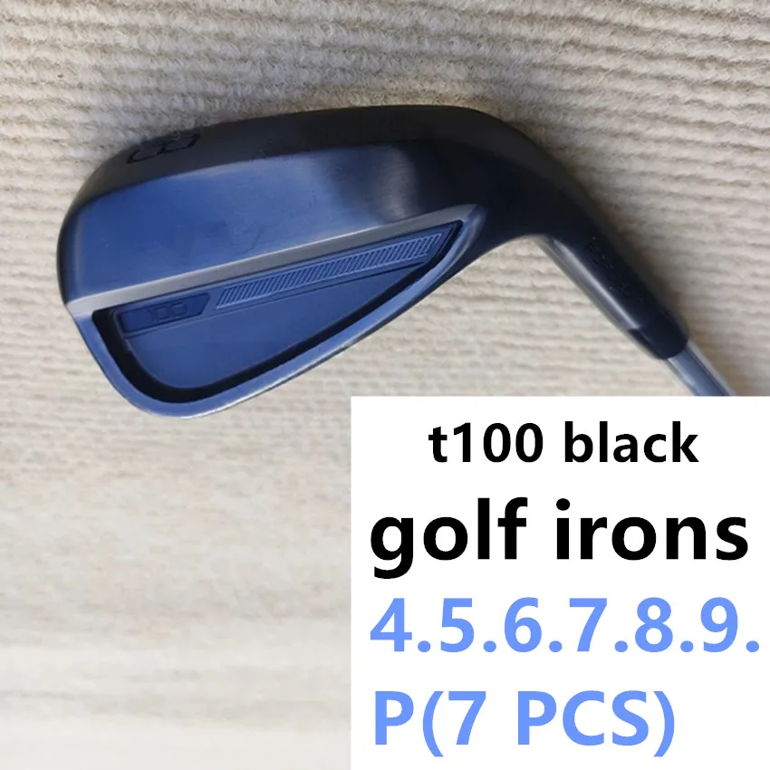 

New men's golf clubs black t100 golf iron set 7 pieces with head cover