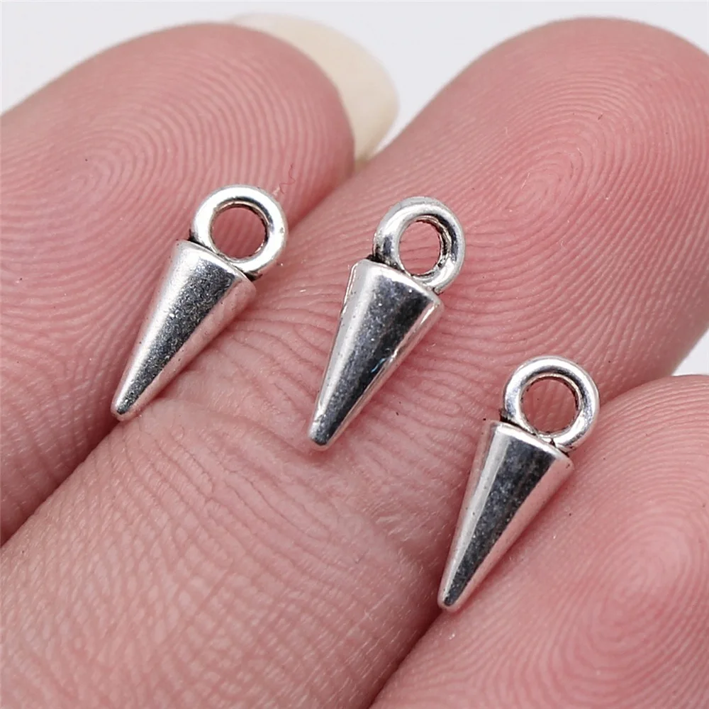 100pcs 11x4mm Alloy Charm geometric awl Pendant Crafts