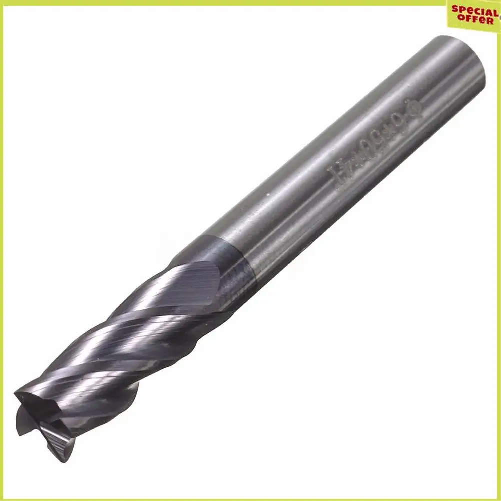 

A34R 5Pcs Tungsten Steel 4 Flute End Mill CNC Milling Cutter HRC50