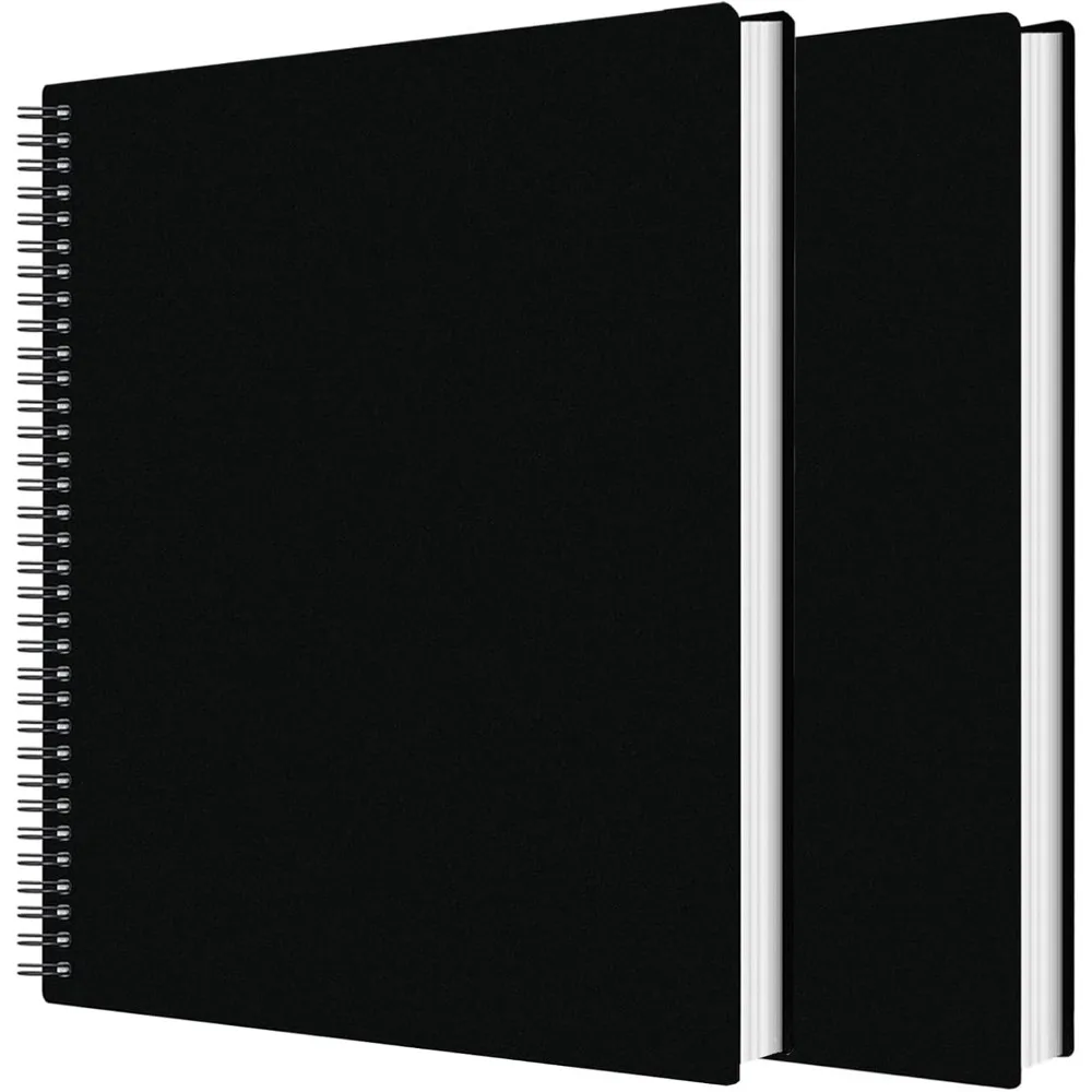 

2Pcs Portfolio Binder with Plastic Sleeves, 50 Pockets Presentation Book Display 100 Pages File Folder for Artwork, Sheet Music,