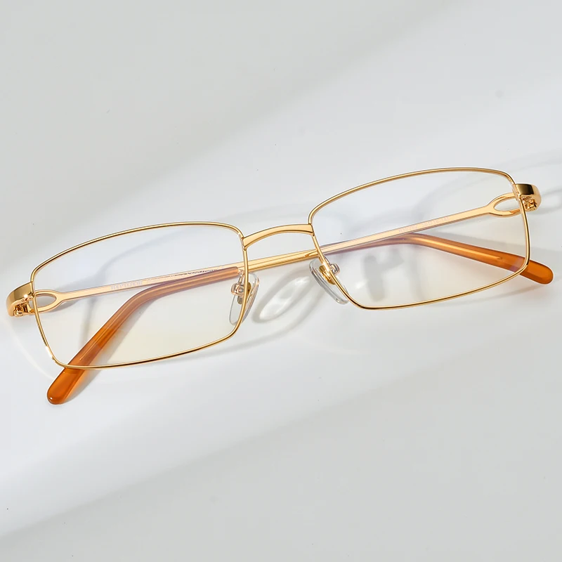 HEPIDEM Alloy Glasses Frame Men Luxury Famous Brand Design Retro Vintage Square Eyeglasses Rimless Spectacles Frameless Eyewear