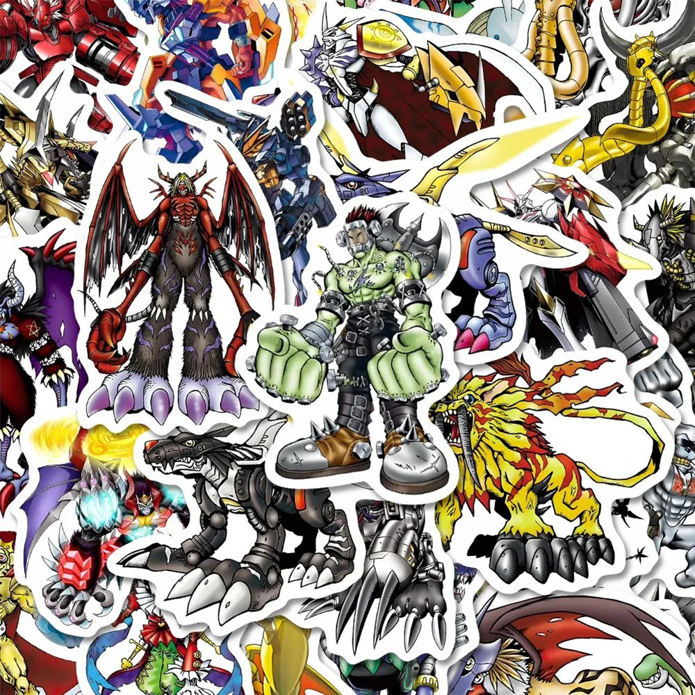 10/30/48pcs Anime Digimon Adventure Stickers Agumon Gabumon Decals Laptop Phone Skateboard Car Cartoon Sticker Kids Classics Toy