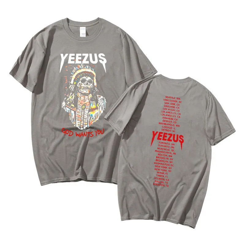 Rapper Kanye West Yeezus God Wath\'s You Music Album Graphics T Shirts Men Women Hip Hop Vintage T-shirt Men\'s Oversized Tshirt