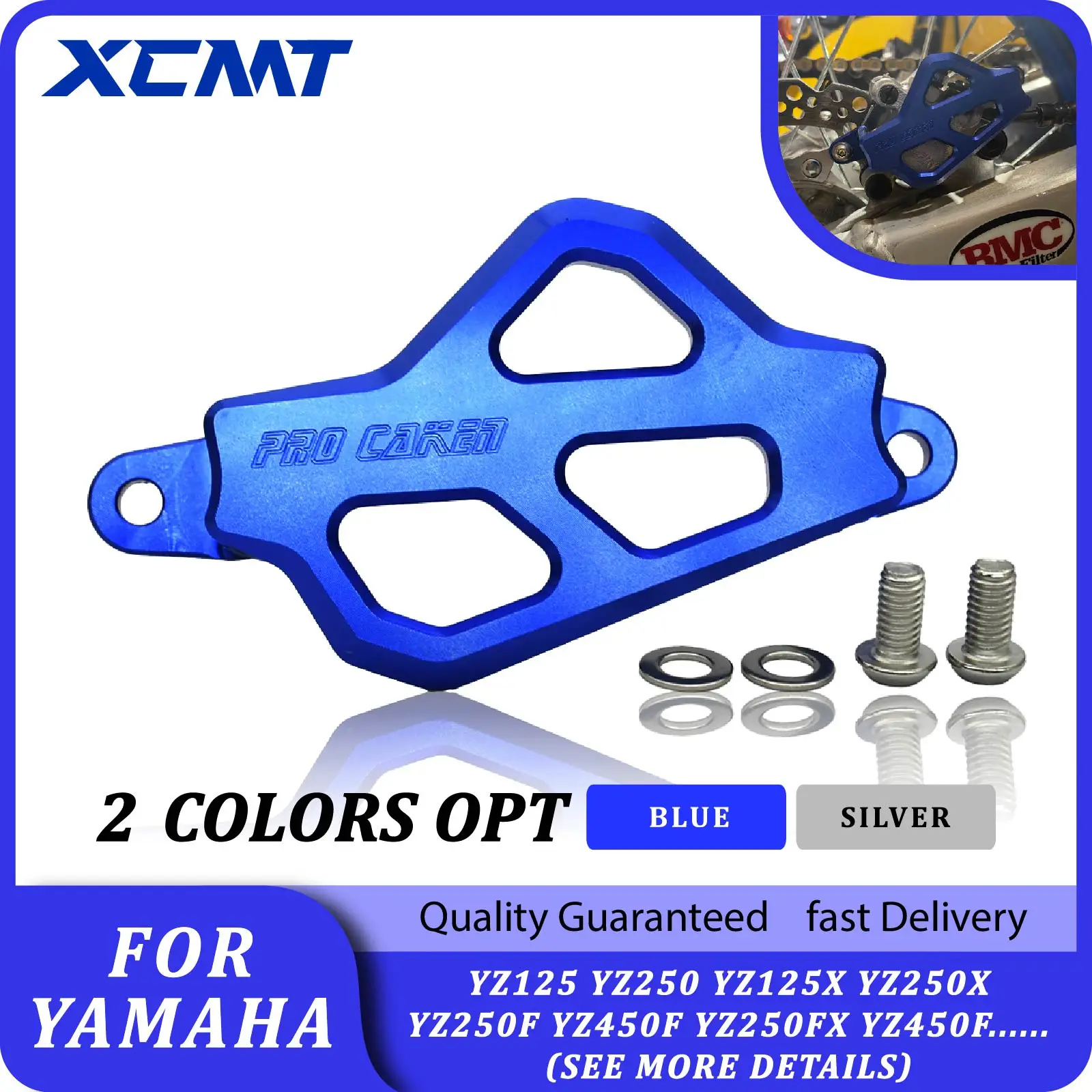 NEW 2024 CNC Rear Brake Caliper Guard Protector Cover For Yamaha YZ125 YZ250 YZ125X YZ250X YZ250F YZ450F YZ250FX YZ450F MONSTER