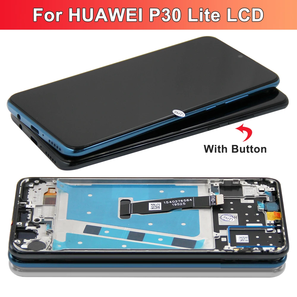 6.4\'\' For HUAWEI P30 Lite LCD Display Touch Screen For HUAWEI Nova 4e MAR-LX1 AL01 Screen Digitizer Assembly