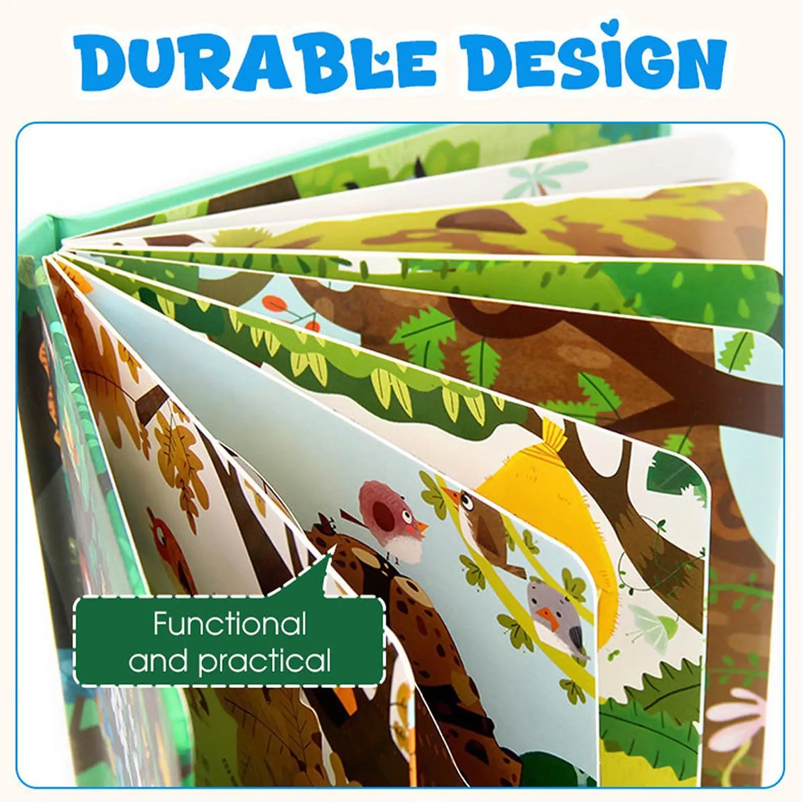 Interactive Kids Books Animal Illustrations Storybook Pop Design Early Learning Books For Reading Speech Kids Boy Girl Birthday