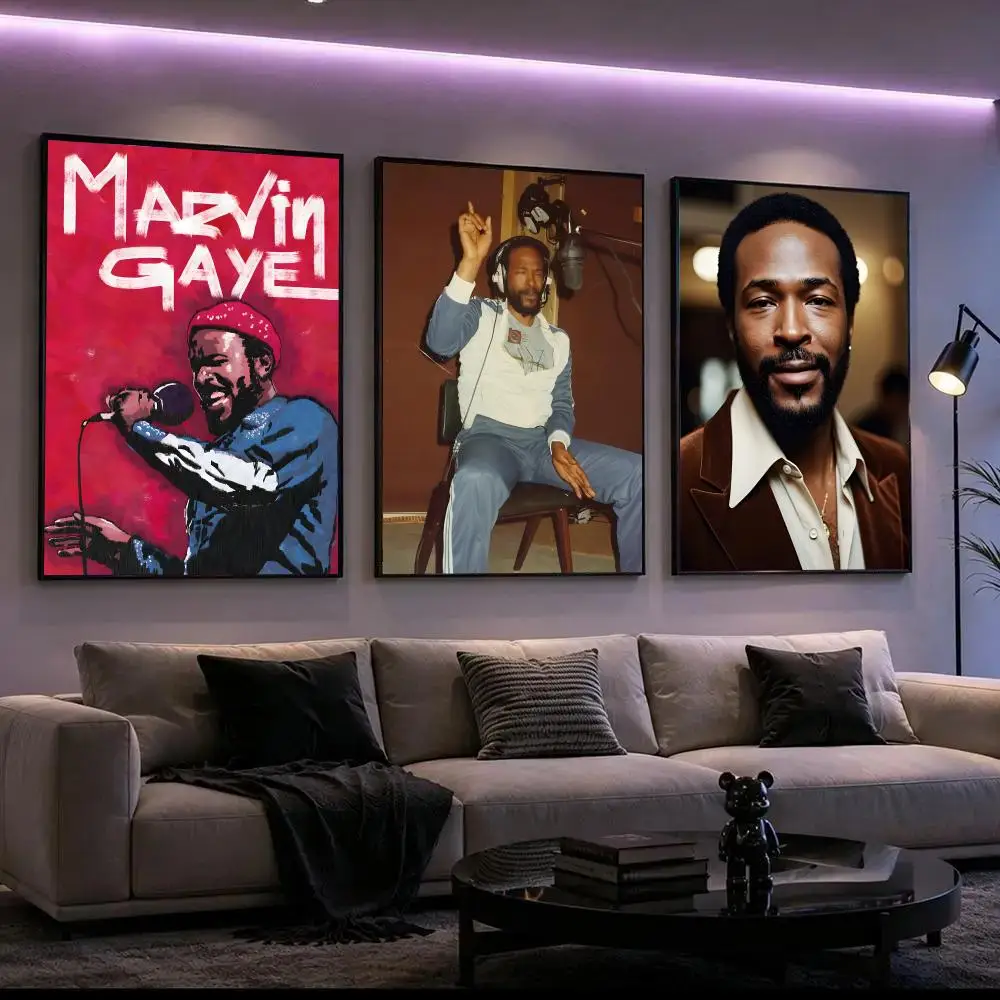Marvin Gaye Poster HD Waterproof Self-Adhesive Wall Art – Multi-Scene Use, Top Gift Pick
