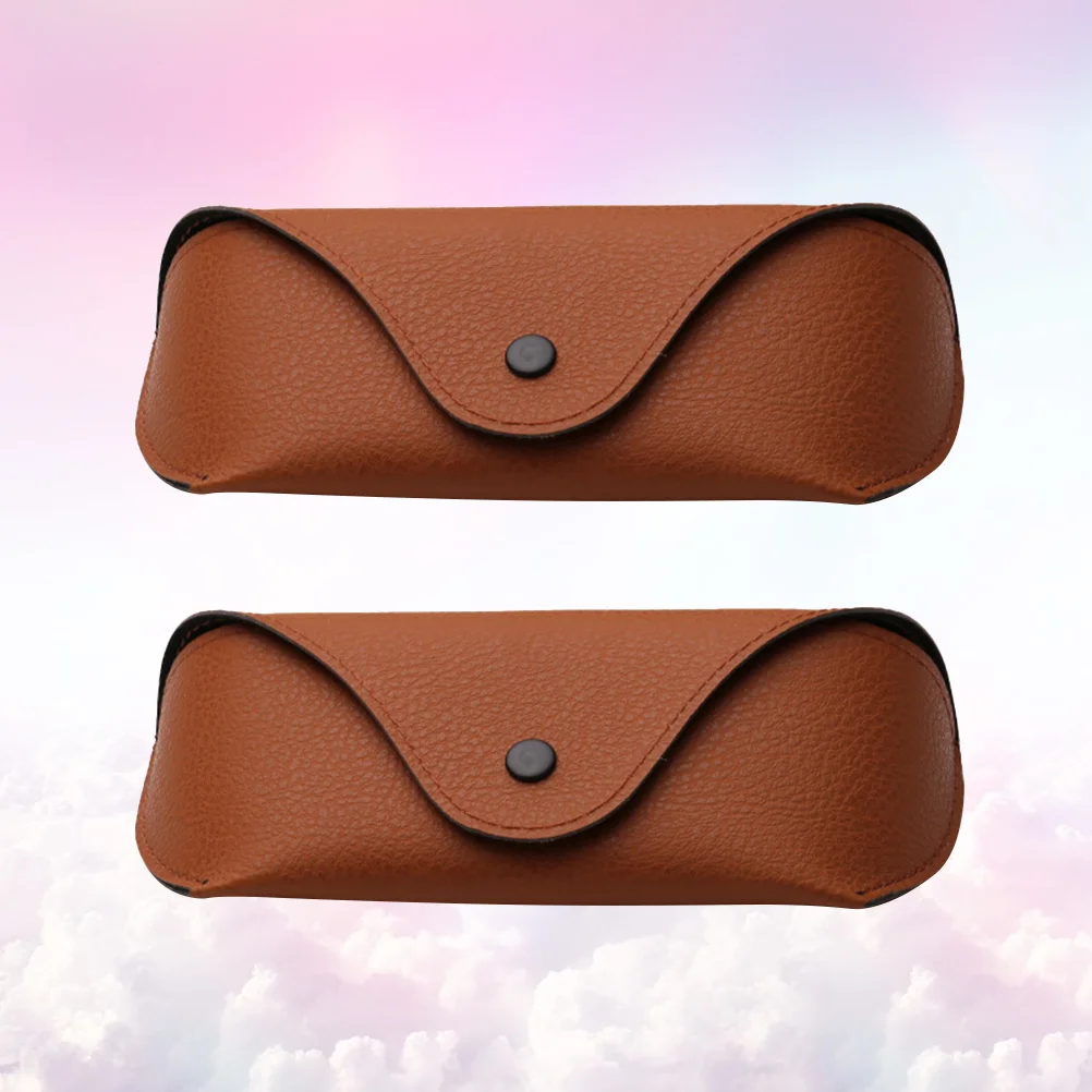 

2Pcs Glasses Cases Classic Oxford Cloth Grain Slim Handmade Anti-Pressure Sunglasses Box Buckle Design Stylish Glasses