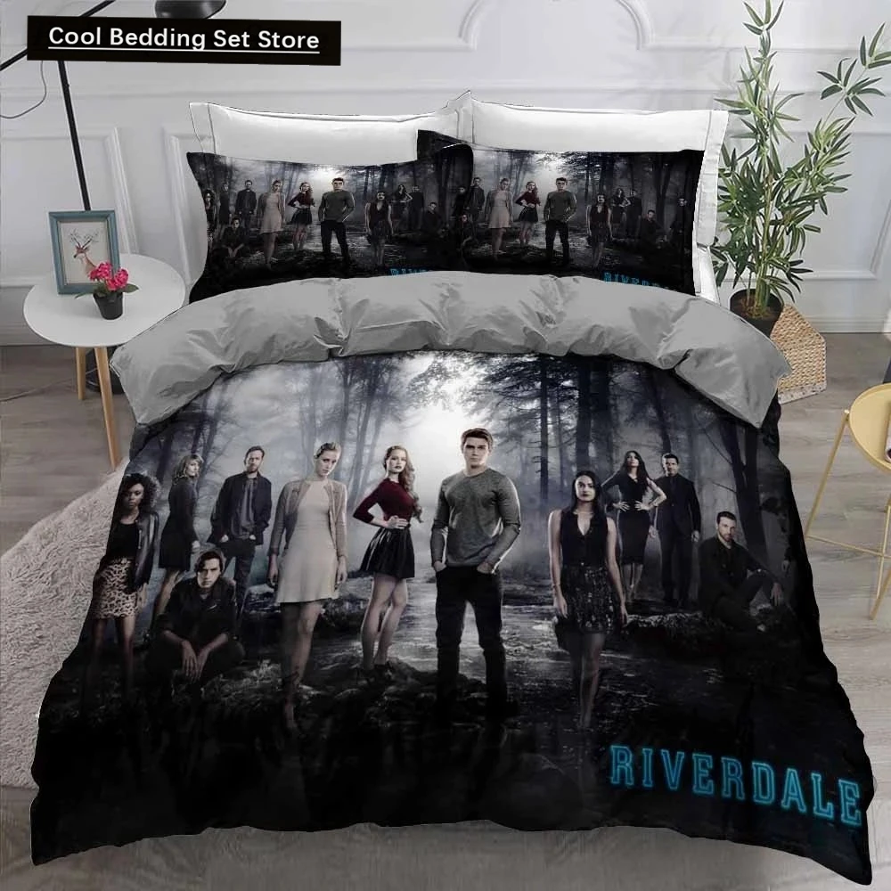 

New Movie Riverdale Bedding Set Teens Boys Duvet Cover Set with Pillow Cover Comforter Set Single Queen King Full Size Bed Linen