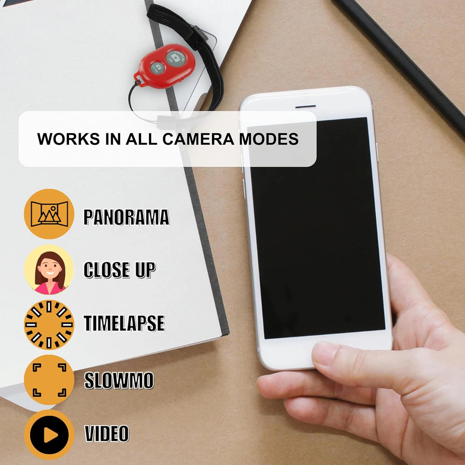 The New Wireless Bluetooth Selfie forIOS\Android System Mobile Phone Selfie Artifact Shutter Remote Control