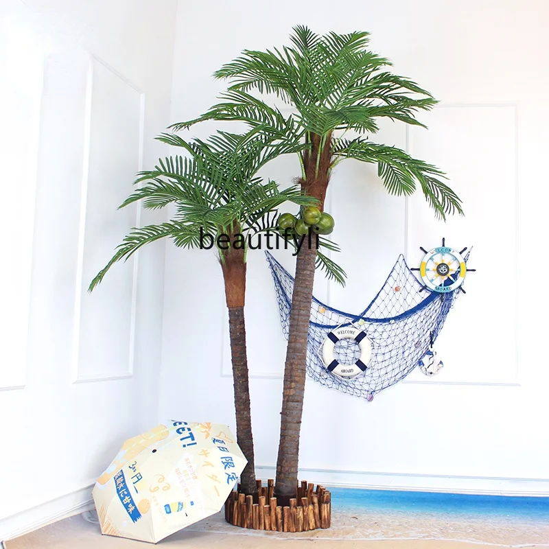 GY Imitation Coconut Tree Artificial Coconut Bionic Greenery Decoration Large Tropical Plant Landscaping Decoration