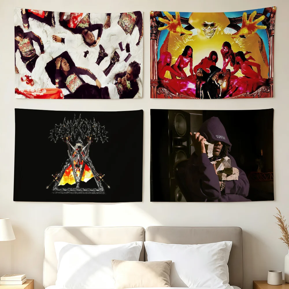Singer O-OsamaSon Psykotic Flag Wall Decorations Home Decor Suitable For Living Rooms Bedrooms Dormitories Parties And Holidays