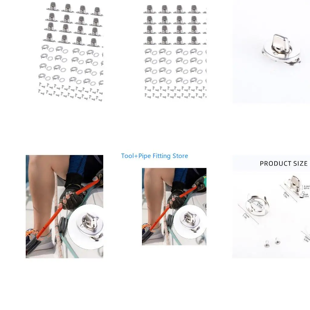 F92B 20pcs Twist Lock Fasteners With Eyelets And Studs Accessory for Canvas Use