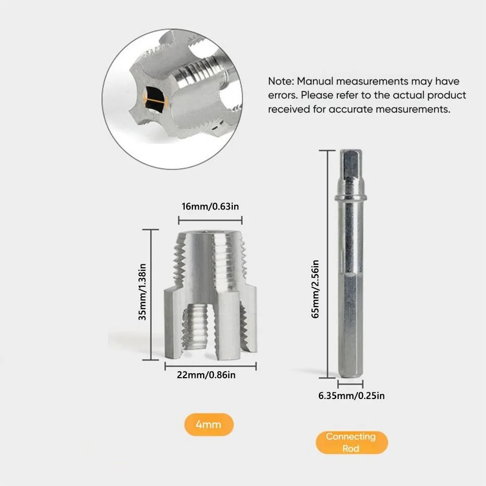 4/6 Points Water Pipe Thread Opener Universal Inside and Outside Together Water Pipe Electric Drill Waterpipe Tapping Tool
