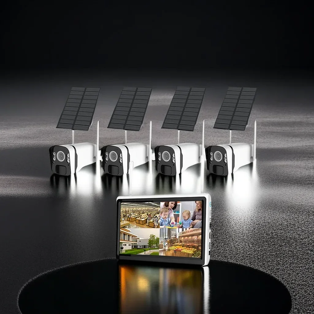 

Free Cloud Storage Nvr 4 Channel Camera Nvr Solar 4MP Wireless Nvr Kit Wifi Cctv Kit Security Camera