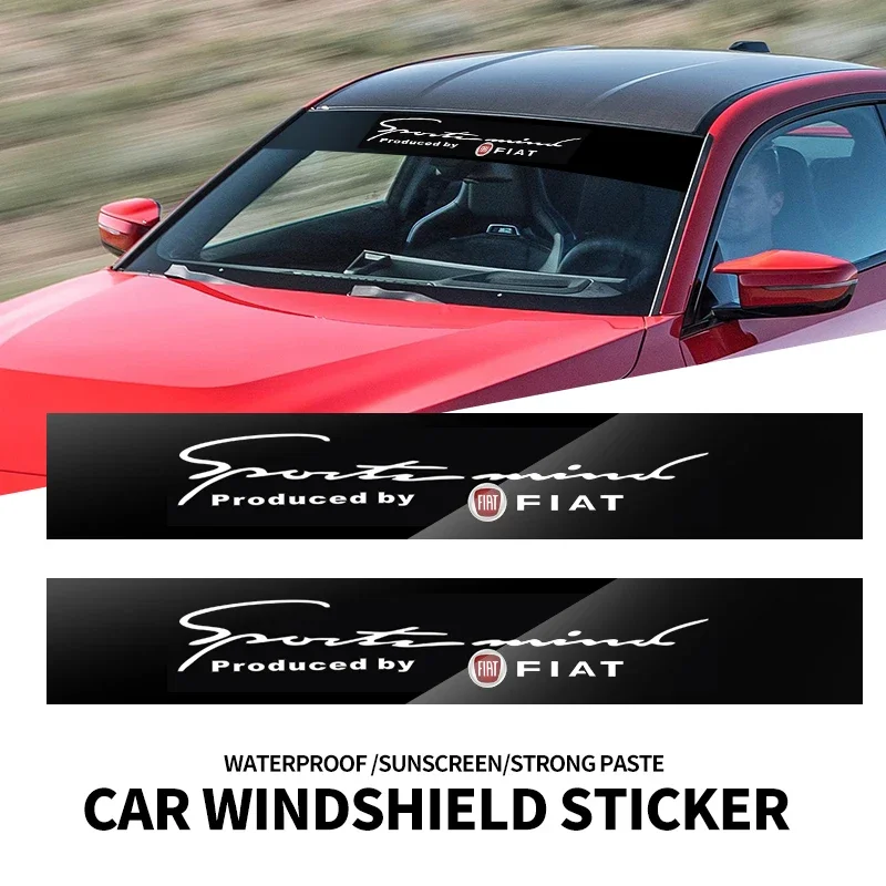 

Car Front Rear Windshield Decoration Stickers For FIAT Abarth 500 Panda Bravo Punto Tipo Linea Ducato Freemont Auto Accessories
