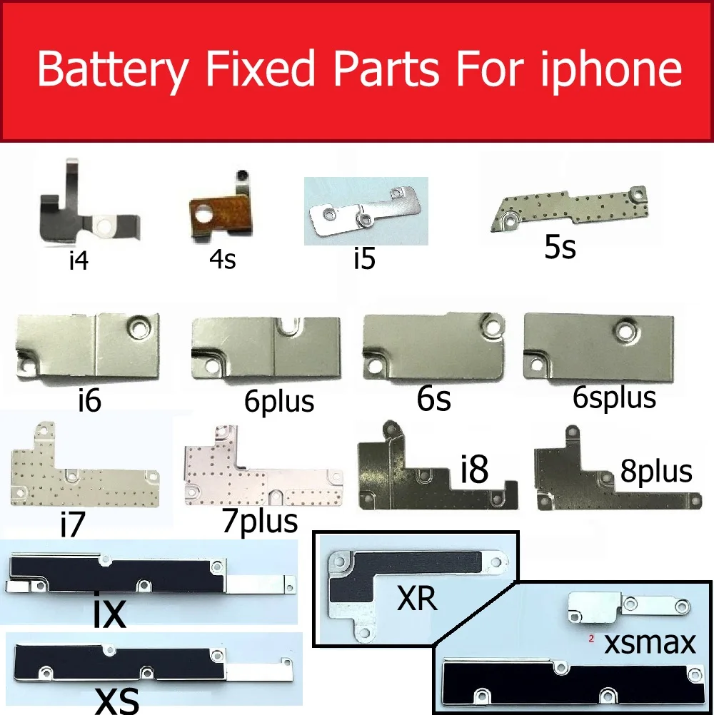 Battery Metal Frame Cover Fixed Part For iphone 4 4s 5 5s 5c se 6 6s 7 8 Plus X XS MAX XR inner Metal Bracket Clip Holder Shield