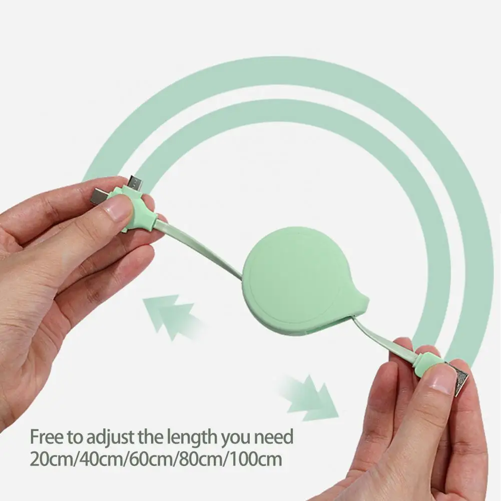 Practical Charger Cord Plug And Play Charging Cable Strong Conductivity 3A Anti-winding Data Line  Data Transfer