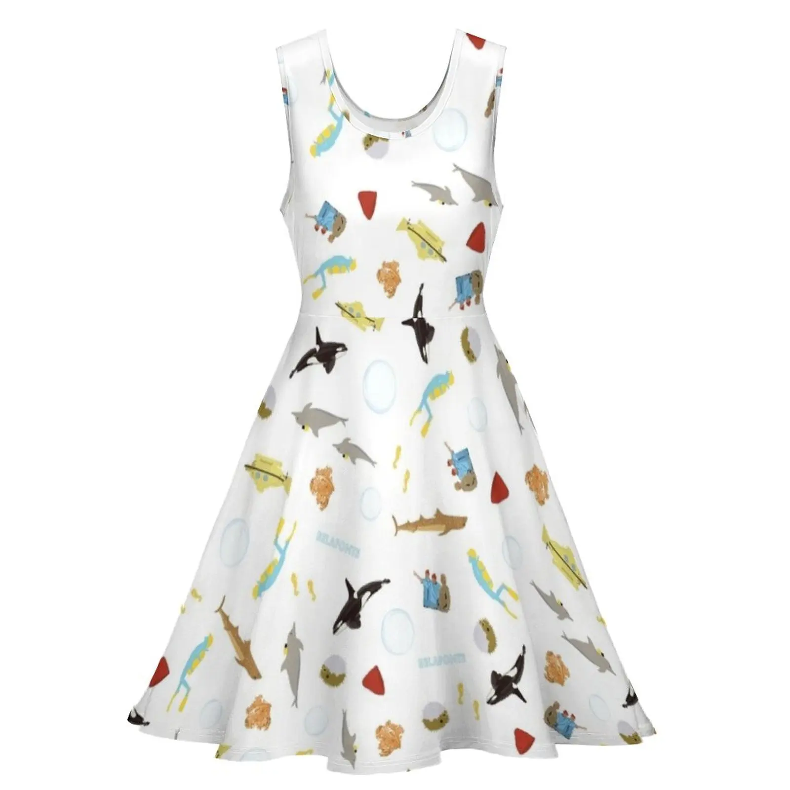 The Life Aquatic with Steve Zissou: Repeat Pattern Sleeveless Dress womens clothing dress for women